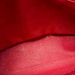 Pre Owned Tory Burch Red Leather Large York Buckle Tote