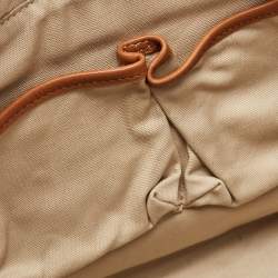 Pre Owned Tory Burch Brown Leather Bombe Tote