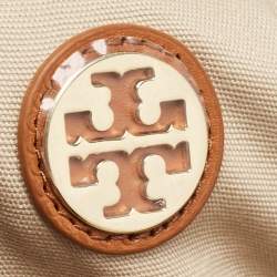 Pre Owned Tory Burch Brown Leather Bombe Tote