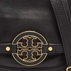 Pre Owned Tory Burch Black Leather Amanda Shoulder Bag