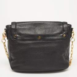 Pre Owned Tory Burch Black Leather Amanda Shoulder Bag