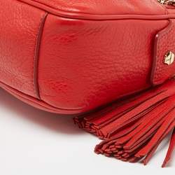 Pre Owned Tory Burch Orange Leather Camera Chain Bag