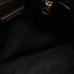 Pre Owned Tory Burch Black Quilted Leather Flap Top Handle Bag