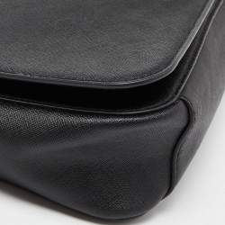 Pre Owned Tory Burch Black Leather Robinson Chain Crossbody Bag