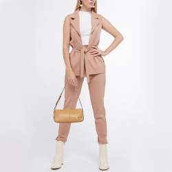 Pre Owned Tory Burch Beige Leather Mcgraw Shoulder Bag