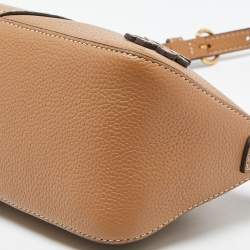 Pre Owned Tory Burch Beige Leather Mcgraw Shoulder Bag