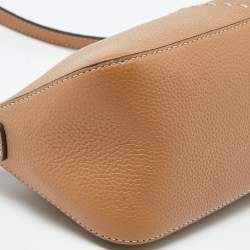 Pre Owned Tory Burch Beige Leather Mcgraw Shoulder Bag