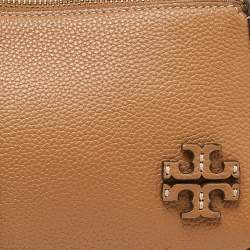 Pre Owned Tory Burch Beige Leather Mcgraw Shoulder Bag