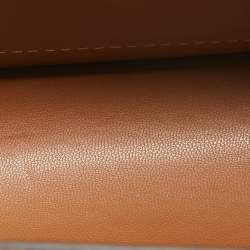 Pre Owned Tory Burch Light Beige Leather Small Eleanor Shoulder Bag