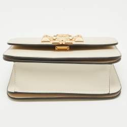 Pre Owned Tory Burch Light Beige Leather Small Eleanor Shoulder Bag