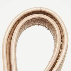 Pre Owned Tory Burch Light Pink Leather Small Britten Slouchy Tote