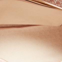 Pre Owned Tory Burch Pink Printed Coated Canvas Small Ever-Ready Zip Tote