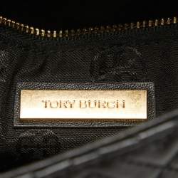 Pre Owned Tory Burch Black Leather Small Fleming Shoulder Bag