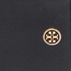 Tory Burch Black Leather Robinson Bifold Wallet