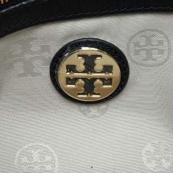 Pre Owned Tory Burch Black Leather Britten Crossbody Bag