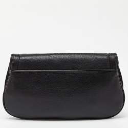 Pre Owned Tory Burch Black Leather Britten Crossbody Bag