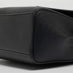 Pre Owned Tory Burch Black Leather Robinson Top Handle Bag