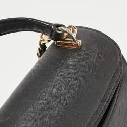 Pre Owned Tory Burch Black Leather Robinson Top Handle Bag