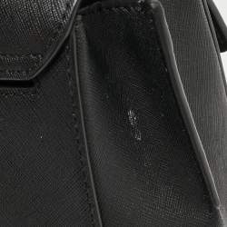 Pre Owned Tory Burch Black Leather Robinson Top Handle Bag