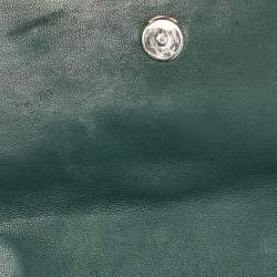 Pre Owned Tory Burch Green Leather Small Fleming Shoulder Bag