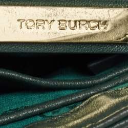 Pre Owned Tory Burch Green Leather Small Fleming Shoulder Bag