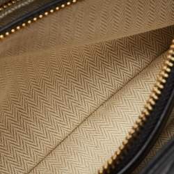 Pre Owned Tory Burch Black Chevron Leather Kira Convertible Shoulder Bag