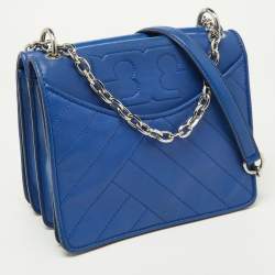 Pre Owned Tory Burch Blue Leather Alexa Shoulder Bag