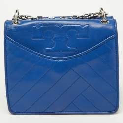 Pre Owned Tory Burch Blue Leather Alexa Shoulder Bag
