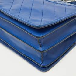 Pre Owned Tory Burch Blue Leather Alexa Shoulder Bag