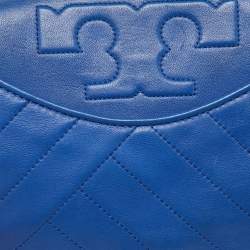Pre Owned Tory Burch Blue Leather Alexa Shoulder Bag
