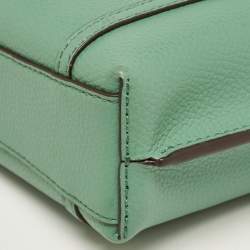 Pre Owned Tory Burch Green Leather Mini Perry Tote