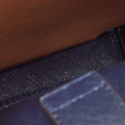 Pre Owned Tory Burch Green Leather Mini Perry Tote