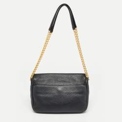 Pre Owned Tory Burch Black Leather Chelsea Shoulder Bag