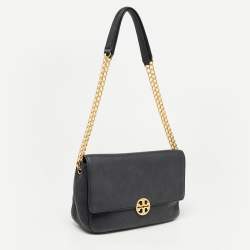 Pre Owned Tory Burch Black Leather Chelsea Shoulder Bag