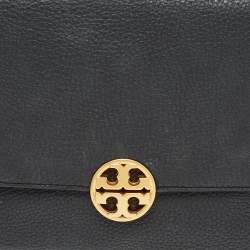 Pre Owned Tory Burch Black Leather Chelsea Shoulder Bag