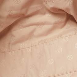 Pre Owned Tory Burch Light Pink/Beige Leather Drawstring Tote