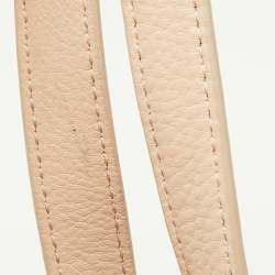 Pre Owned Tory Burch Light Pink/Beige Leather Drawstring Tote