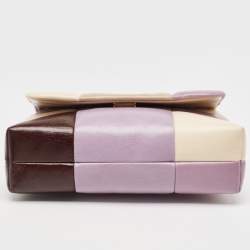 Pre Owned Tory Burch Multicolor Quilted Glazed Leather Willa Shoulder Bag