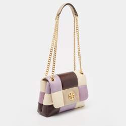 Pre Owned Tory Burch Multicolor Quilted Glazed Leather Willa Shoulder Bag