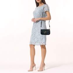 Pre Owned Tory Burch Black Leather Britten Crossbody Bag