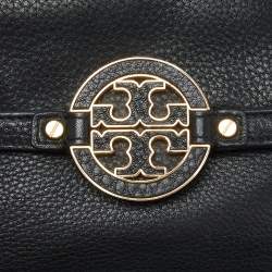 Pre Owned Tory Burch Black Leather Britten Crossbody Bag