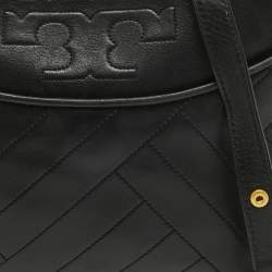 Pre Owned Tory Burch Black Leather Alexa Camera Crossbody Bag