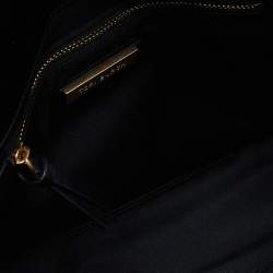 Pre Owned Tory Burch Black Quilted Leather Fleming Shoulder Bag