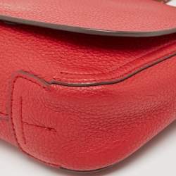 Pre Owned Tory Burch Red/Brown Leather Perry Crossbody Bag