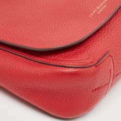 Pre Owned Tory Burch Red/Brown Leather Perry Crossbody Bag