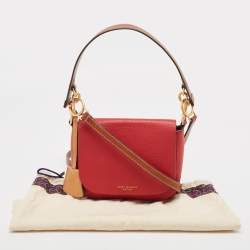 Pre Owned Tory Burch Red/Brown Leather Perry Crossbody Bag