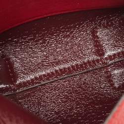 Pre Owned Tory Burch Red/Brown Leather Perry Crossbody Bag