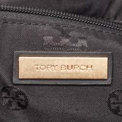 Pre Owned Tory Burch Black Nylon and Leather Medium Ella Tote