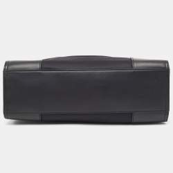 Pre Owned Tory Burch Black Nylon and Leather Medium Ella Tote