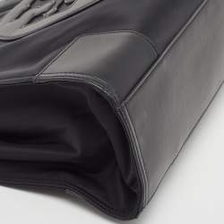 Pre Owned Tory Burch Black Nylon and Leather Medium Ella Tote